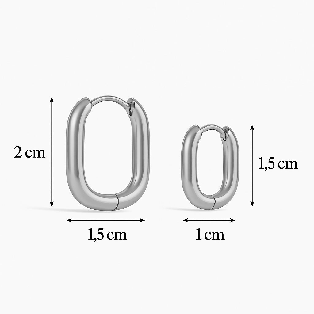 Piazze silver hoops