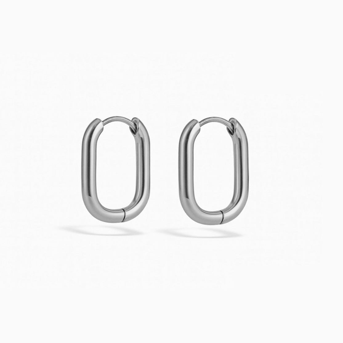 Piazze silver hoops